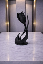 Abstract Tulip Sculpture White