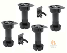 Plinth Leg Adjustable 95 -165mm Kitchen Plinth Feet Legs + 2 Clips Carcass Legs