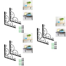  3 Pieces Metal Floating Shelf Bracket Countertop Support Brackets