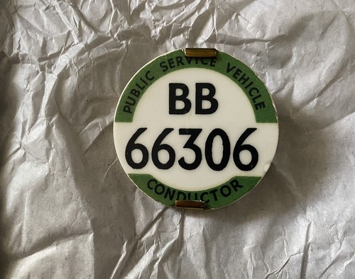 Vintage bus conductor badge - vintage,
