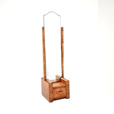 Art deco figured walnut cheval - art,