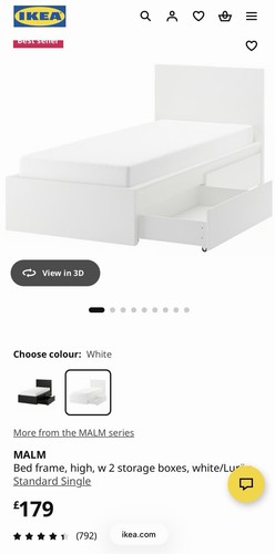 Ikea malm single bed - ikea,