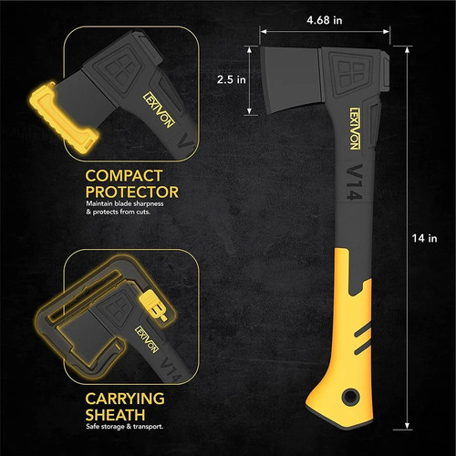 Small hand axe for camping - 14",