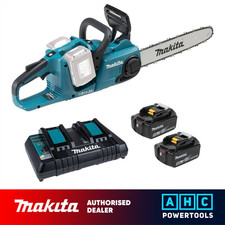 Makita DUC353PT2 36V (Twin 18V) Cordless Brushless 350mm Chainsaw (2 X 5.0AH)