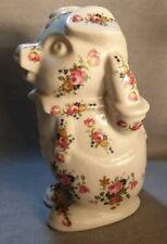 Vintage Staffordshire Ironstone Floral Pig NWAO YWAO Staffordshire 22 cm