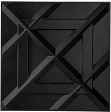 Art3d Black 3D SQUARE PVC Wall