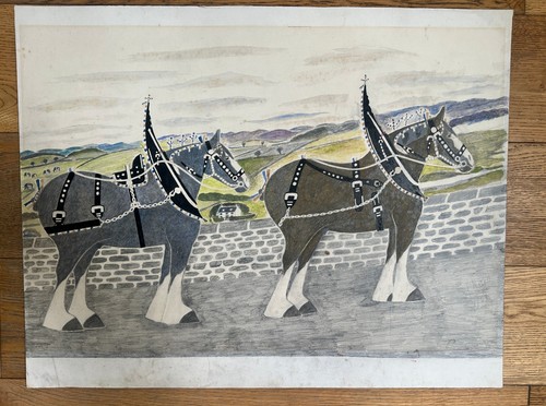 Vintage naive scottish folk - vintage,