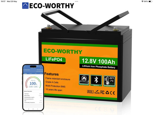 Eco worthy 12v 100ah - eco-worthy, lifepo4