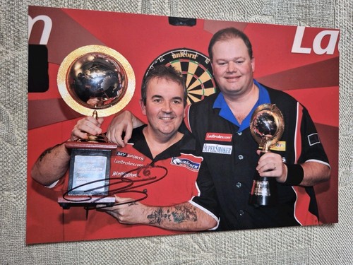 Signed 12x8 phil - phil, darts
