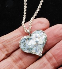 Roman Glass Big Heart Pendent