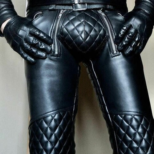 Men real leather pant - men's,
