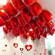 10PCS Heart Foil Balloons