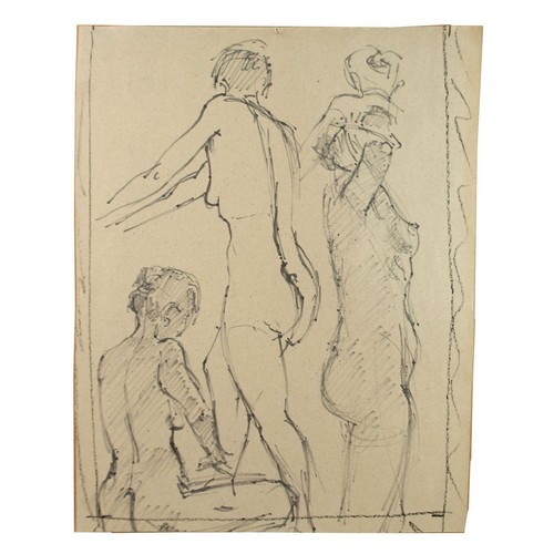 Standing group nudes - 3, ballet