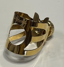 Tenor Saxophone Ligature Woodstone Classic Gold Plated Metal 9