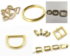 Solid Brass Buckles D-ring Keeper 15mm 16mm 20mm 25mm High Quality WHOLE SALE Uk