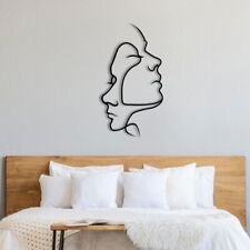 Two Face Metal Wall Art Black