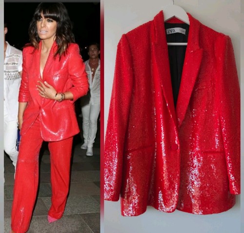 Zara red sequin embellished - sequin,