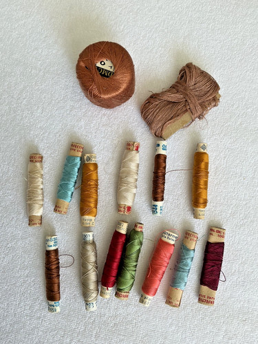 Vintage silk reels - reels, dress