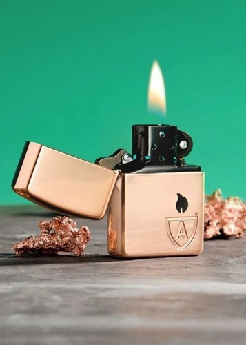 Zippo solid copper - copper, (armor