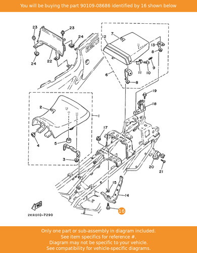 Yamaha bolt 90109 - bolt,, oem