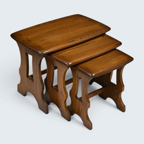 Ercol nest tables solid elm - ercol,