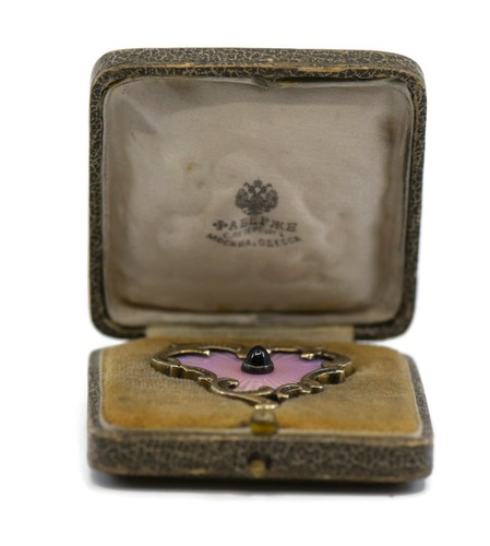 Faberge antique silver pin - faberge,