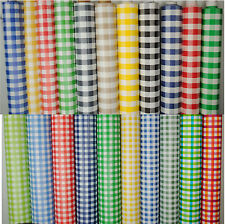 WipeClean Tablecloth Oilcloth Vinyl PVC Gingham Check 140cm  wide