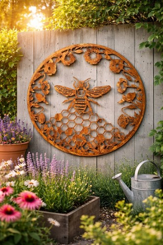Rusty metal bumble - l,