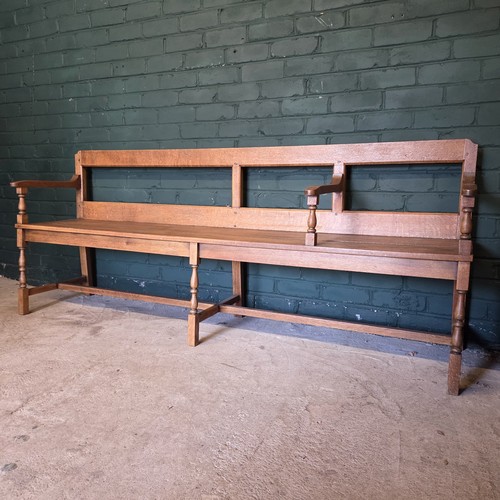 Long oak bench school church - school,
