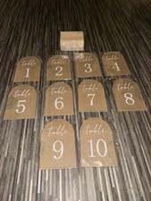 Wedding Table Numbers, 1-10
