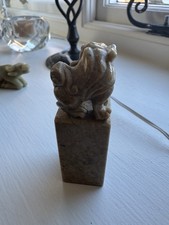 Chinese Soapstone Seal with Foo Dog Shishi Carving – Vintage Chinese Stone Chop