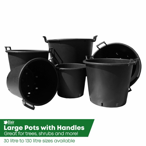 Large black recycled plastic - large,