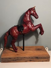 Vintage Leather Horse Mounted
