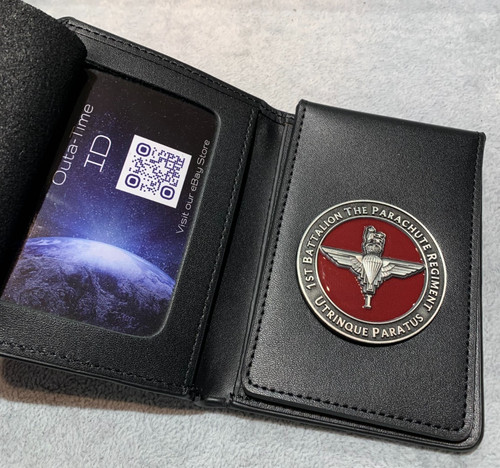 Leather card badge wallet - id,