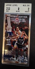 2/22/91 Minnesota Timberwolves vs Orlando Magic Jeff Turner Ticket Stub