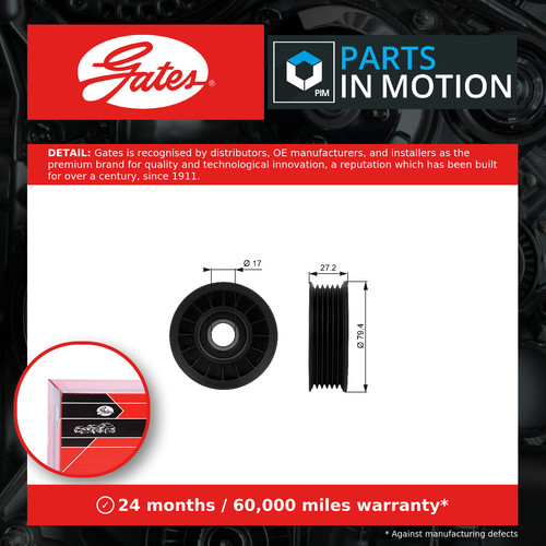 Aux belt idler pulley t38009 - aux,