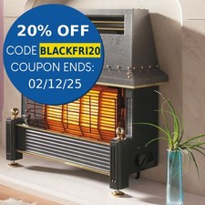 Flavel Regent Gas Fire Black Outset FRGCN0EN Electronic Ignition 4.5kW Heating
