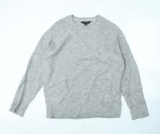 Cedar Wood State Mens Grey Round Neck Cotton Blend Jumper Size L