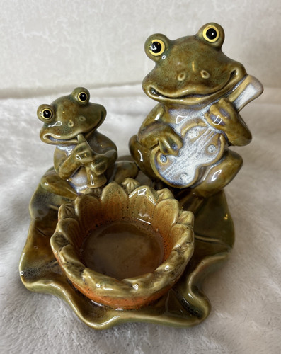 Ceramic frogs votive candle - frogs,