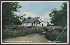 VINTAGE ORIGINAL BUTLINS  RARE POSTCARD MOSNEY HOLIDAY CAMP, ST PATRICK'S CHURCH