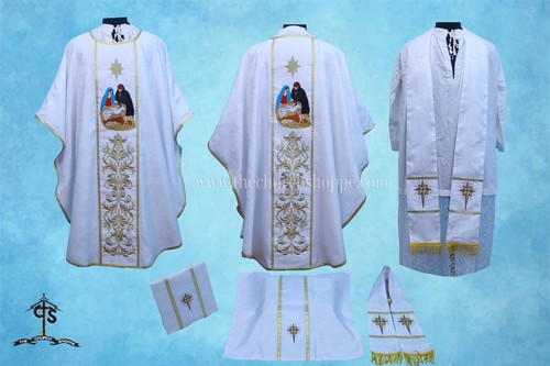 White gothic vestment and mass - vestment,