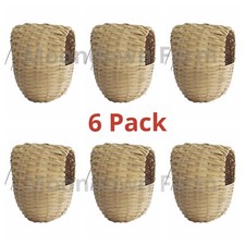 6x Finch Wicker Nesting Box