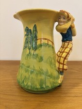 Burleigh Ware hand painted jug. The Golfer.