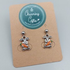 Handmade Easter Bunny Stud