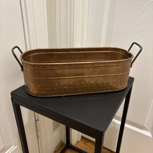 Vintage copper hammered tub - copper,