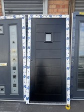Brand New Composite Front Door - Black Front & Inside 985 X 2070 Mm