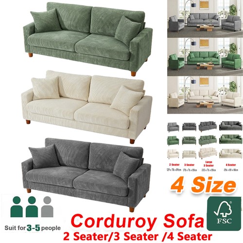 Seater corduroy sofa jumbo - 3/4,