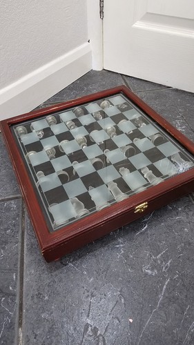 Glass chess set - chess, in