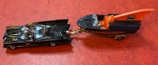 Vintage Corgi Diecast Batmobile + Batboat & Trailer with Figures and boat
