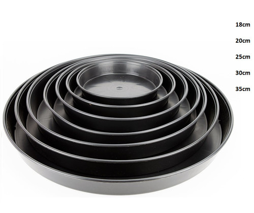 Plastic round saucers - plastic,
